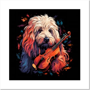 Komondor Playing Violin Posters and Art